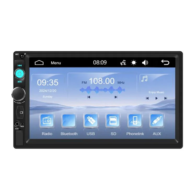 เครื่องเล่น MP5 รถยนต์ 7 นิ้ว มีสาย รองรับ Carplay Bluetooth หน้าจอใหญ่ ควบคุมกลางรถยนต์ รุ่นมาตรฐาน, มาตรฐาน+กล้อง 12 ดวง