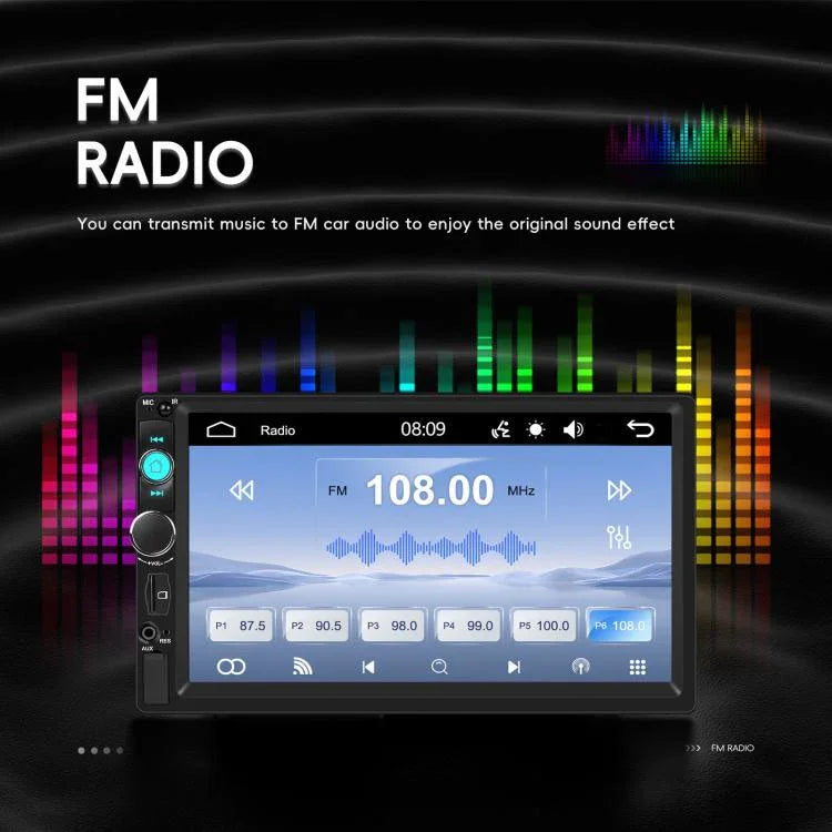 เครื่องเล่น MP5 รถยนต์ 7 นิ้ว มีสาย รองรับ Carplay Bluetooth หน้าจอใหญ่ ควบคุมกลางรถยนต์ รุ่นมาตรฐาน, มาตรฐาน+กล้อง 12 ดวง