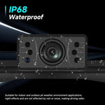 เครื่องแสดงภาพถอยหลังดิจิตอลไร้สาย HD 4.3 นิ้ว 1 ต่อ 1 ควบคุมกลางรถยนต์ พร้อมที่ยึดป้ายทะเบียนยาวสำหรับอเมริกาเหนือ และที่ยึดป้ายทะเบียนสั้นสำหรับยุโรป