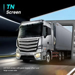 เครื่องแสดงภาพถอยหลังดิจิตอลไร้สาย HD 4.3 นิ้ว 1 ต่อ 1 ควบคุมกลางรถยนต์ พร้อมที่ยึดป้ายทะเบียนยาวสำหรับอเมริกาเหนือ และที่ยึดป้ายทะเบียนสั้นสำหรับยุโรป