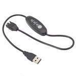 สายบูสเตอร์ USB เป็น 4 พินเล็ก ปรับความเร็วได้ สาย USB เป็นสายพัดลมเคส 12V, 50 ซม., 98 ซม.