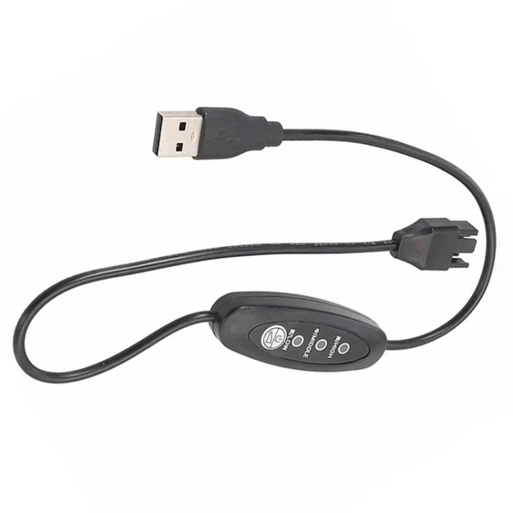 สายบูสเตอร์ USB เป็น 4 พินเล็ก ปรับความเร็วได้ สาย USB เป็นสายพัดลมเคส 12V, 50 ซม., 98 ซม.