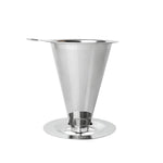 ไส้กรองกาแฟสแตนเลส V60 พร้อมฐาน สำหรับชงกาแฟแบบเทน้ำ ขนาด 1-2 ถ้วย ลายตาข่าย 300, 1-3 ถ้วย ลายตาข่าย 300, 1-4 ถ้วย ลายตาข่าย 300, 1-4 ถ้วย ลายตาข่าย 600, 1-6 ถ้วย ลายตาข่าย 600, 1-8 ถ้วย ลายตาข่าย 300