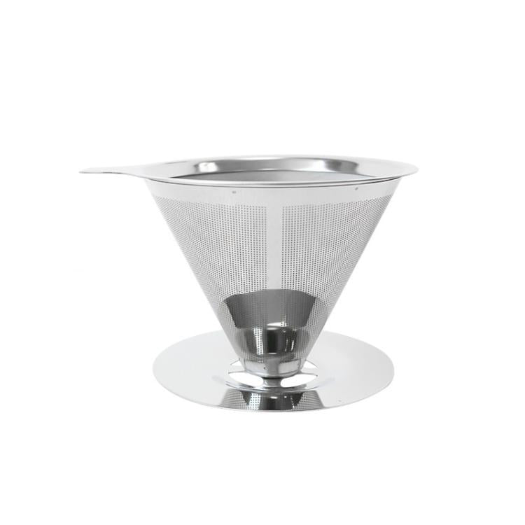 ไส้กรองกาแฟสแตนเลส V60 พร้อมฐาน สำหรับชงกาแฟแบบเทน้ำ ขนาด 1-2 ถ้วย ลายตาข่าย 300, 1-3 ถ้วย ลายตาข่าย 300, 1-4 ถ้วย ลายตาข่าย 300, 1-4 ถ้วย ลายตาข่าย 600, 1-6 ถ้วย ลายตาข่าย 600, 1-8 ถ้วย ลายตาข่าย 300