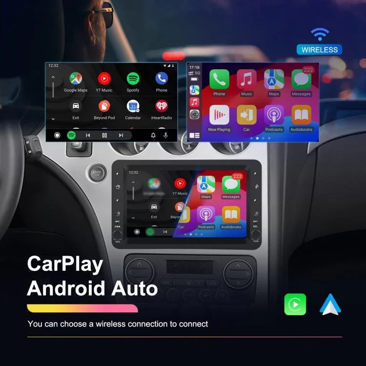 เครื่องเล่นรถยนต์หน้าจอแนวนอน 7 นิ้ว Carplay พร้อมระบบนำทาง สำหรับ Alfa Romeo 159, รุ่น 2+64G, 4+64G
