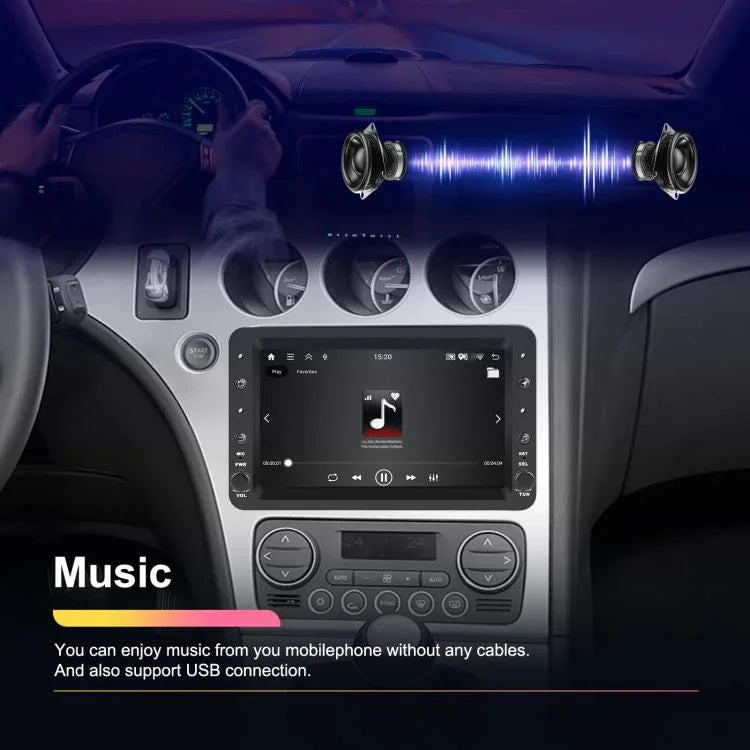 เครื่องเล่นรถยนต์หน้าจอแนวนอน 7 นิ้ว Carplay พร้อมระบบนำทาง สำหรับ Alfa Romeo 159, รุ่น 2+64G, 4+64G