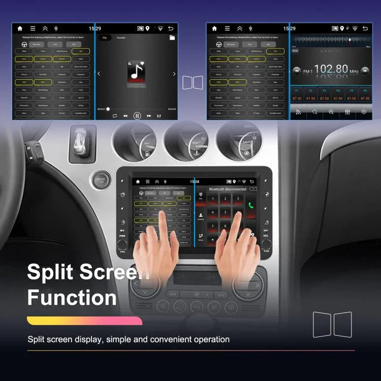 เครื่องเล่นรถยนต์หน้าจอแนวนอน 7 นิ้ว Carplay พร้อมระบบนำทาง สำหรับ Alfa Romeo 159, รุ่น 2+64G, 4+64G