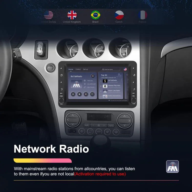 เครื่องเล่นรถยนต์หน้าจอแนวนอน 7 นิ้ว Carplay พร้อมระบบนำทาง สำหรับ Alfa Romeo 159, รุ่น 2+64G, 4+64G