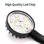 ไฟ LED คลิปตู้ปลา 5W สีฟ้า-ขาว พร้อม 12 LEDs ใช้พลังงาน USB สำหรับพืชน้ำ หญ้าน้ำ และตู้ขนาดเล็ก, 220V, 110V