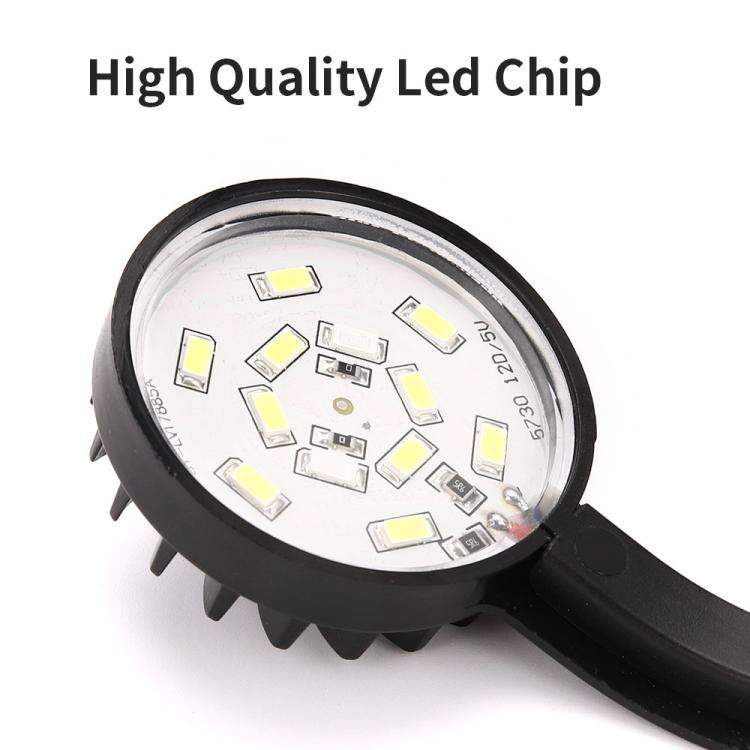 ไฟ LED คลิปตู้ปลา 5W สีฟ้า-ขาว พร้อม 12 LEDs ใช้พลังงาน USB สำหรับพืชน้ำ หญ้าน้ำ และตู้ขนาดเล็ก, 220V, 110V