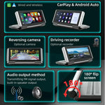 เครื่องเล่น MP5 รถยนต์ Bluetooth พับได้ 6.86 นิ้ว รองรับ MirrorLink/CarPlay/Android Auto รุ่น B5370 พร้อมกล้องถอยหลัง LED 4, 8 หรือ 12 ดวง