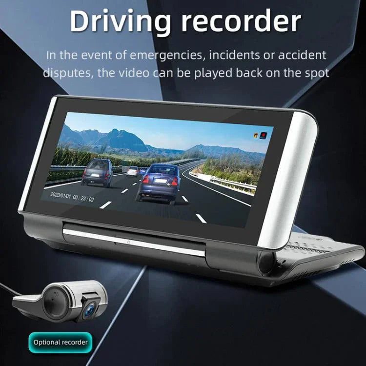 เครื่องเล่น MP5 รถยนต์ Bluetooth พับได้ 6.86 นิ้ว รองรับ MirrorLink/CarPlay/Android Auto รุ่น B5370 พร้อมกล้องถอยหลัง LED 4, 8 หรือ 12 ดวง