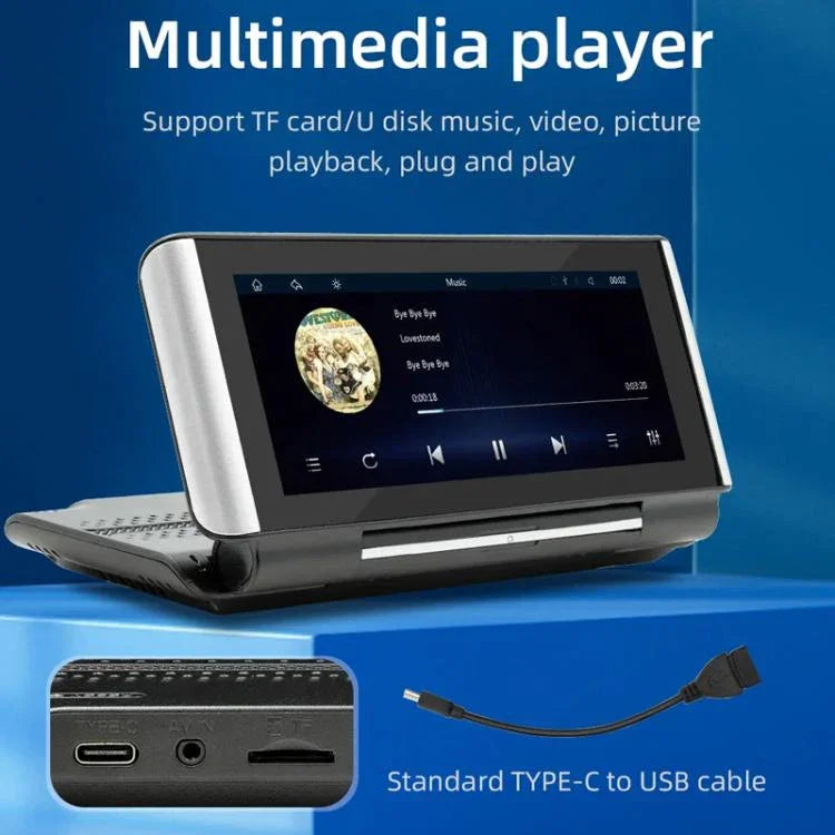 เครื่องเล่น MP5 รถยนต์ Bluetooth พับได้ 6.86 นิ้ว รองรับ MirrorLink/CarPlay/Android Auto รุ่น B5370 พร้อมกล้องถอยหลัง LED 4, 8 หรือ 12 ดวง