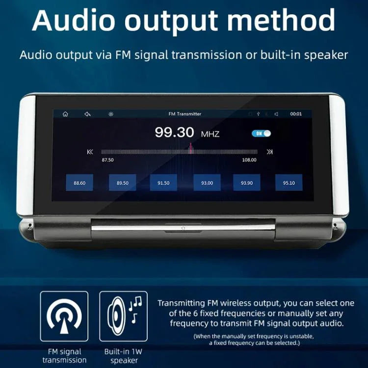 เครื่องเล่น MP5 รถยนต์ Bluetooth พับได้ 6.86 นิ้ว รองรับ MirrorLink/CarPlay/Android Auto รุ่น B5370 พร้อมกล้องถอยหลัง LED 4, 8 หรือ 12 ดวง