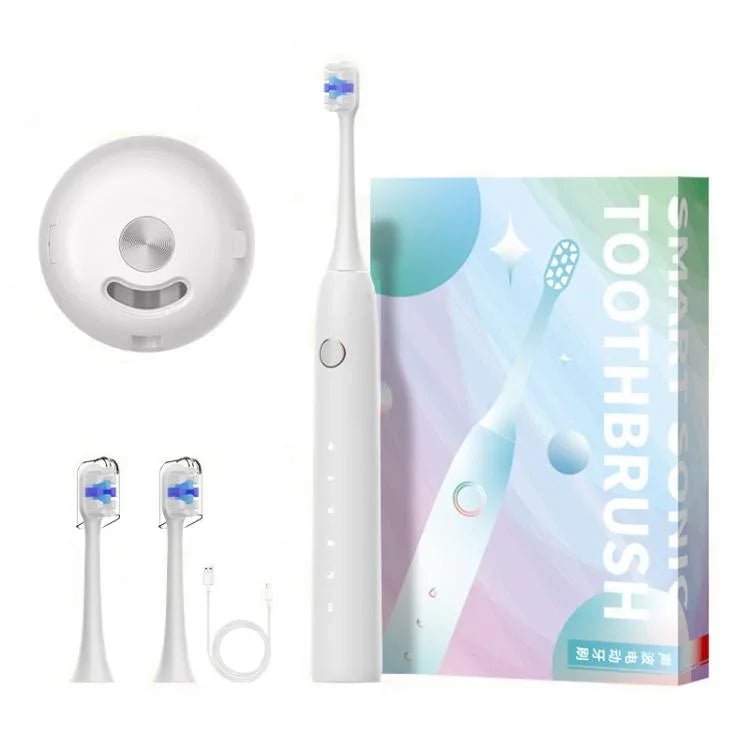 Rechargeable Sonic Electric Toothbrush for Adults with Custom Mode, Antibacterial Brush Heads, Smart Timer, Sterilization White, Sterilization Light Purple, Standard White, Standard Light Purple
