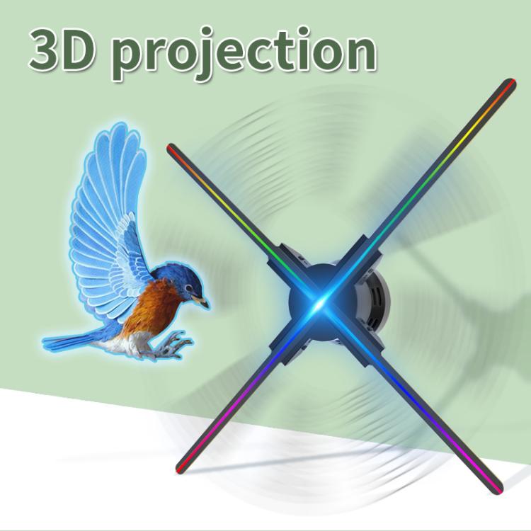 พัดลมโฮโลกราฟิก 3D ขนาด 60 ซม. ความละเอียด 1600x720 พร้อม LED 720 ดวง ควบคุมเนื้อหาผ่าน WiFi/แอป ปลั๊ก US, EU, UK, AU