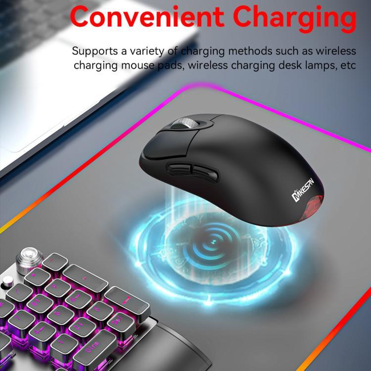 เมาส์เกมมิ่งไร้สายโหมดสาม 24000 DPI, 6 โหมดไฟ RGB, ชาร์จไฟได้, ตั้งมาโครได้, สีดำ, สีขาว, สีชมพู, ชาร์จไร้สายสีดำ, ชาร์จไร้สายสีขาว, ชาร์จไร้สายสีชมพู
