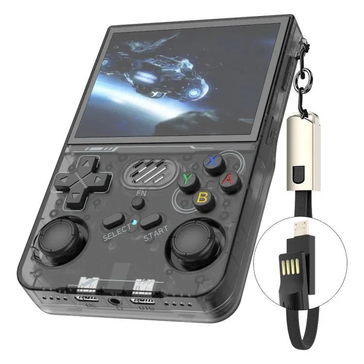 เครื่องเล่นเกมมือถือ R36XX แบบ WiFi สองย่านความถี่ หน้าจอ IPS HD Mipi ขนาด 3.5 นิ้ว ระบบปฏิบัติการ Linux แบบโอเพ่นซอร์ส, 64G, 128G