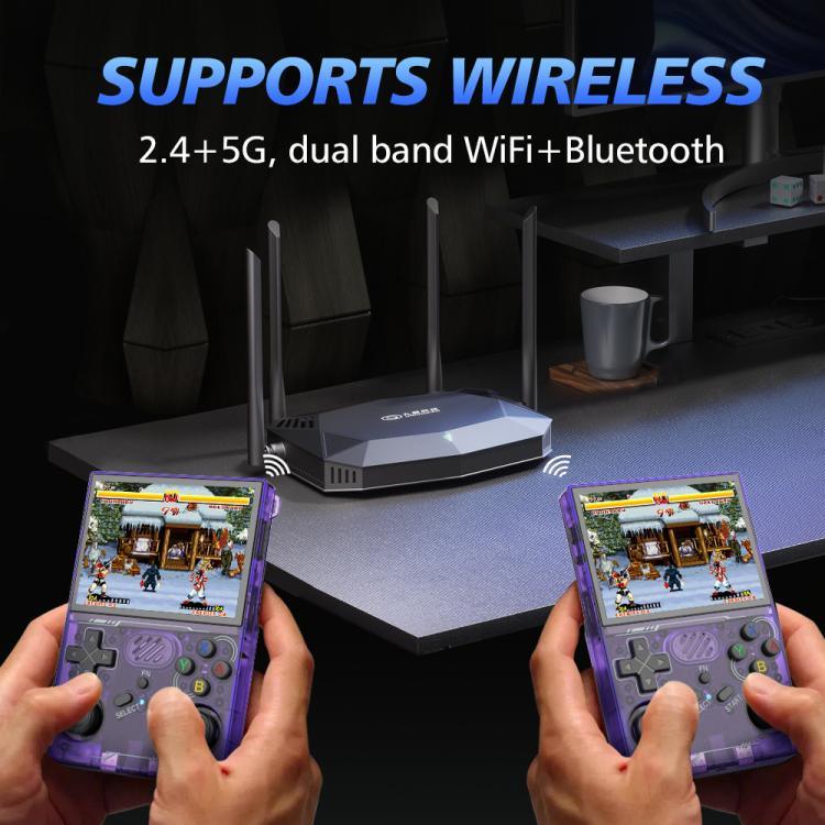 เครื่องเล่นเกมมือถือ R36XX แบบ WiFi สองย่านความถี่ หน้าจอ IPS HD Mipi ขนาด 3.5 นิ้ว ระบบปฏิบัติการ Linux แบบโอเพ่นซอร์ส, 64G, 128G