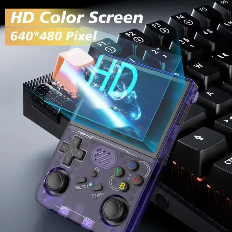 เครื่องเล่นเกมมือถือ R36XX แบบ WiFi สองย่านความถี่ หน้าจอ IPS HD Mipi ขนาด 3.5 นิ้ว ระบบปฏิบัติการ Linux แบบโอเพ่นซอร์ส, 64G, 128G