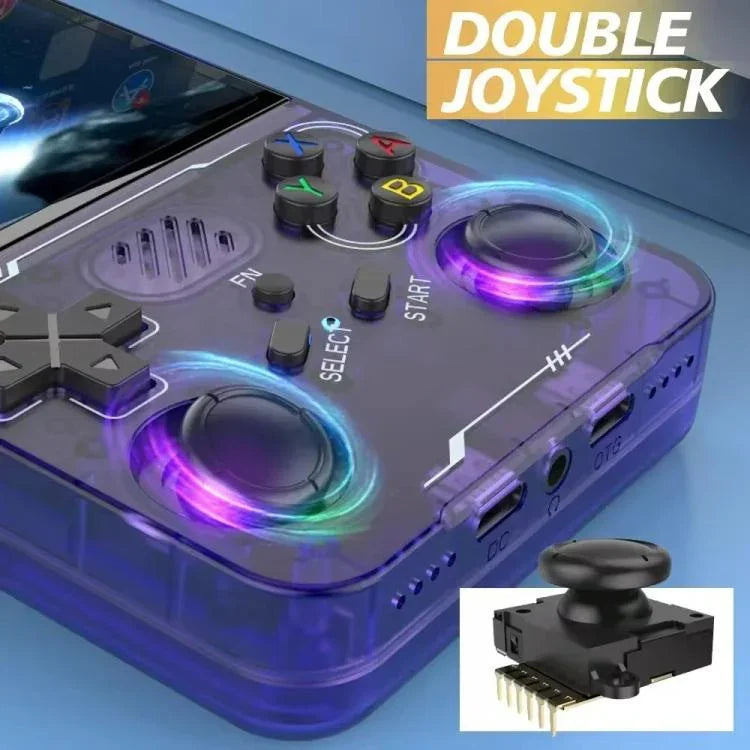 เครื่องเล่นเกมมือถือ R36XX แบบ WiFi สองย่านความถี่ หน้าจอ IPS HD Mipi ขนาด 3.5 นิ้ว ระบบปฏิบัติการ Linux แบบโอเพ่นซอร์ส, 64G, 128G