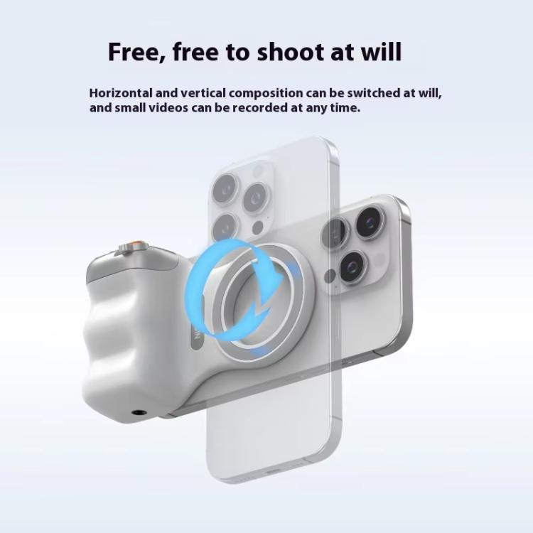 TELESIN P1-MP-10 ที่จับกล้องแม่เหล็กสำหรับถ่ายภาพ พร้อมรีโมทบลูทูธ สำหรับมือถือ สีขาว P1-MP-10, สีดำ P1-MP-10