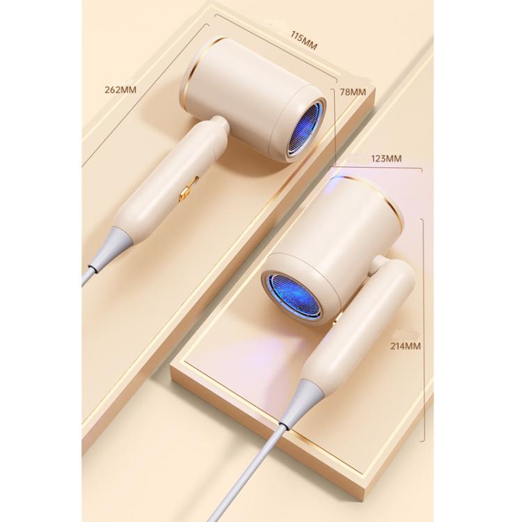 ไดร์เป่าผมความเร็วสูง 800-1200W พร้อมแสงสีฟ้าดูแลผม พับเก็บได้ พกพาสะดวกสำหรับเดินทาง ปลั๊ก US ปลั๊ก EU ปลั๊ก UK