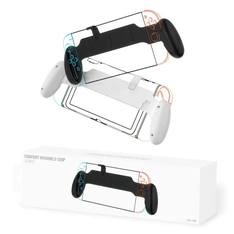 ด้ามจับกันลื่นแบบสรีรศาสตร์สำหรับ Nintendo Switch 2 / Switch / Switch OLED, JYS-NS2297 สีดำ, JYS-NS2297 สีขาว