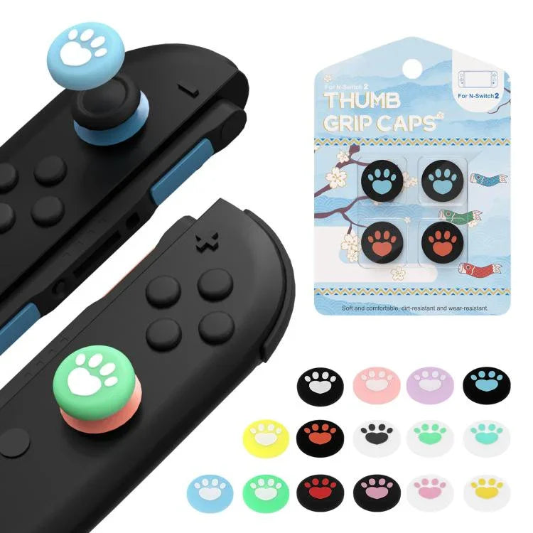 สำหรับ Nintendo Switch 2 จอยคอน ฝาครอบปุ่มนิ้วโป้งซิลิโคนลายกรงเล็บ 2 คู่