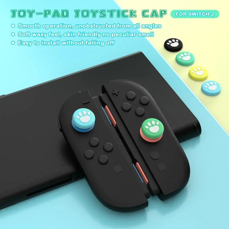 สำหรับ Nintendo Switch 2 จอยคอน ฝาครอบปุ่มนิ้วโป้งซิลิโคนลายกรงเล็บ 2 คู่