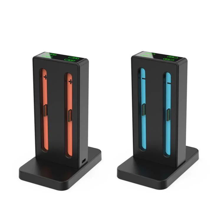สถานีชาร์จแม่เหล็ก 4-in-1 DOBE สำหรับ Nintendo Switch 2 คอนโทรลเลอร์พร้อมไฟ LED แสดงสถานะและที่เก็บตลับเกม, TNS-3192B