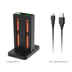 สถานีชาร์จแม่เหล็ก 4-in-1 DOBE สำหรับ Nintendo Switch 2 คอนโทรลเลอร์พร้อมไฟ LED แสดงสถานะและที่เก็บตลับเกม, TNS-3192B