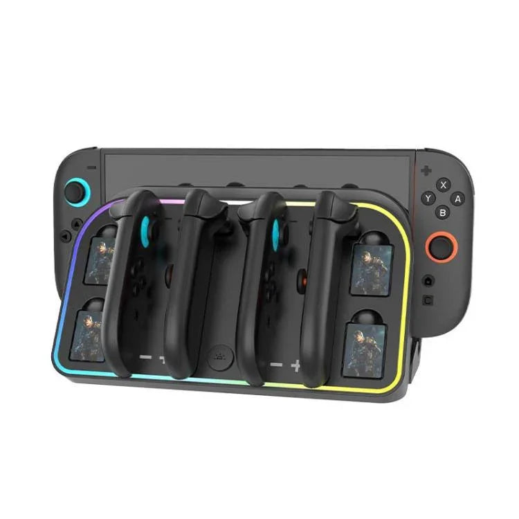 แท่นชาร์จติดผนังสำหรับ Nintendo Switch 2 JoyCon พร้อมไฟ RGB, HBS-2807