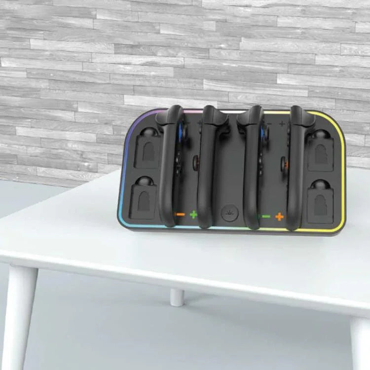 แท่นชาร์จติดผนังสำหรับ Nintendo Switch 2 JoyCon พร้อมไฟ RGB, HBS-2807