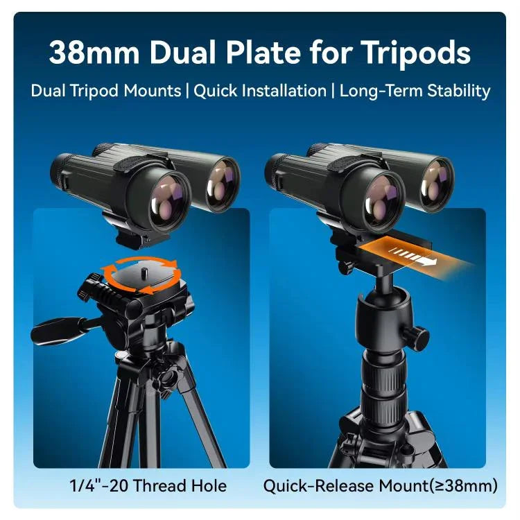 ชุดติดตั้งกล้องส่องทางไกล APEXEL BinoClamp Pro แบบปลดเร็ว ขาตั้งกล้องส่องทางไกลอลูมิเนียมหมุนได้ 360 องศา รุ่น APL-F007