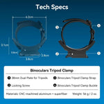 ชุดติดตั้งกล้องส่องทางไกล APEXEL BinoClamp Pro แบบปลดเร็ว ขาตั้งกล้องส่องทางไกลอลูมิเนียมหมุนได้ 360 องศา รุ่น APL-F007