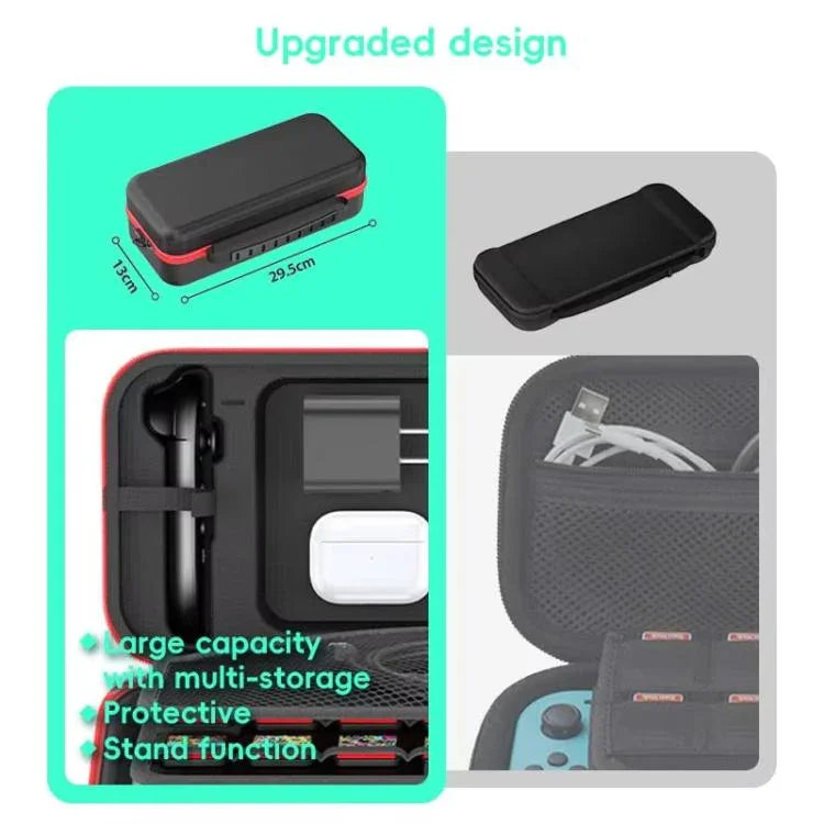 For Nintendo Switch 2 OIVO  Large-Capacity EVA Carrying Case With Built-In Stand, 24 Game Card Slots