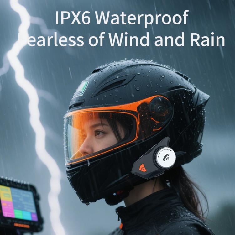 หูฟังบลูทูธหมวกกันน็อคมอเตอร์ไซค์ M9 กันน้ำ IPX6 รับสายอัตโนมัติ เสียง HD สำหรับผู้ขับขี่/ส่งของ/อินเตอร์คอมกลุ่ม, M9