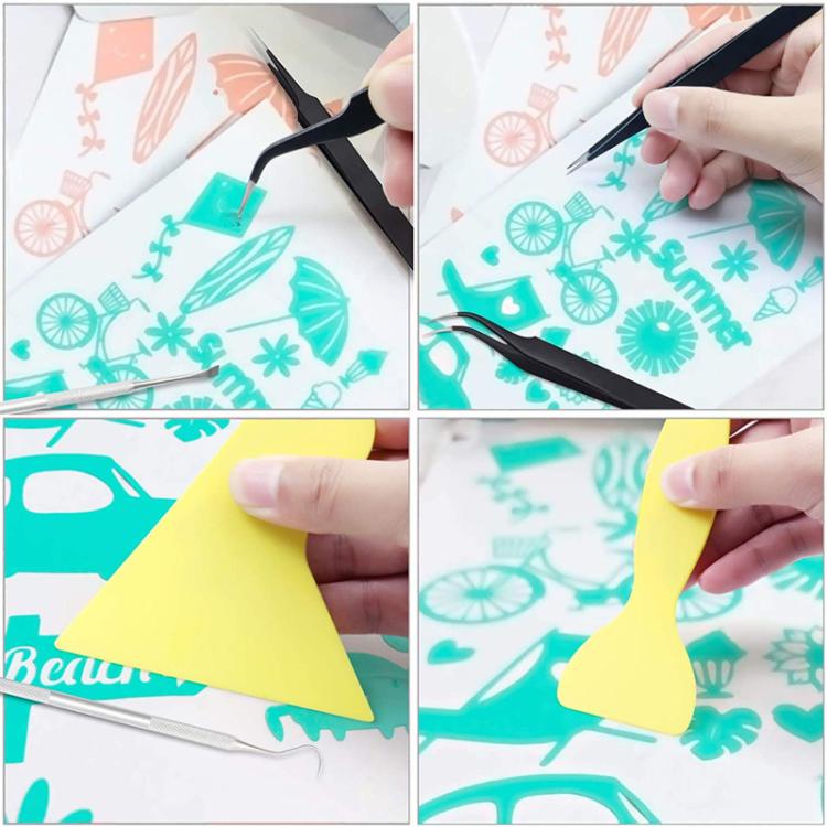 Craft Vinyl Sticker Wall Decal DIY Embossed Engraving Weeding Tool Set, 23pcs /Set