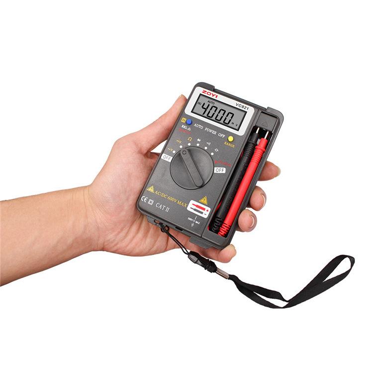 ZOYI VC921 มัลติมิเตอร์ดิจิทัลพกพาขนาดเล็กแบบอัตโนมัติ, VC921