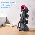 ที่วางไดร์เป่าผม Dyson Supersonic แบบตั้งโต๊ะ ขาตั้งโลหะพร้อมที่จัดเก็บสายไฟ ถอดได้ สีดำ