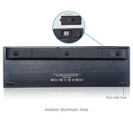คีย์บอร์ดไร้สายขนาดเล็ก Rii K12+ 2.4GHz สำหรับโน้ตบุ๊กและคอมพิวเตอร์สำนักงาน เงียบ