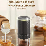 เครื่องบดกาแฟไฟฟ้าพกพาพร้อมการตั้งค่า 40 ระดับ ชาร์จไฟได้ USB-C ใบมีดเซรามิก