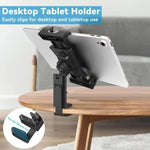 Multifunctional Travel Mobile Phone Tablet Desktop Stand Rotating Fixed Clip, XMX076