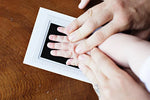 ของที่ระลึกพิมพ์รอยมือรอยเท้าเด็กปลอดสารพิษ ของเล่นดินเหนียวสำหรับทารก
