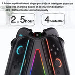 สำหรับ Nintendo Switch 2 Joy-Con จอยคอน 4 in 1 ฐานชาร์จสามเหลี่ยมพร้อมไฟ RGB, S219