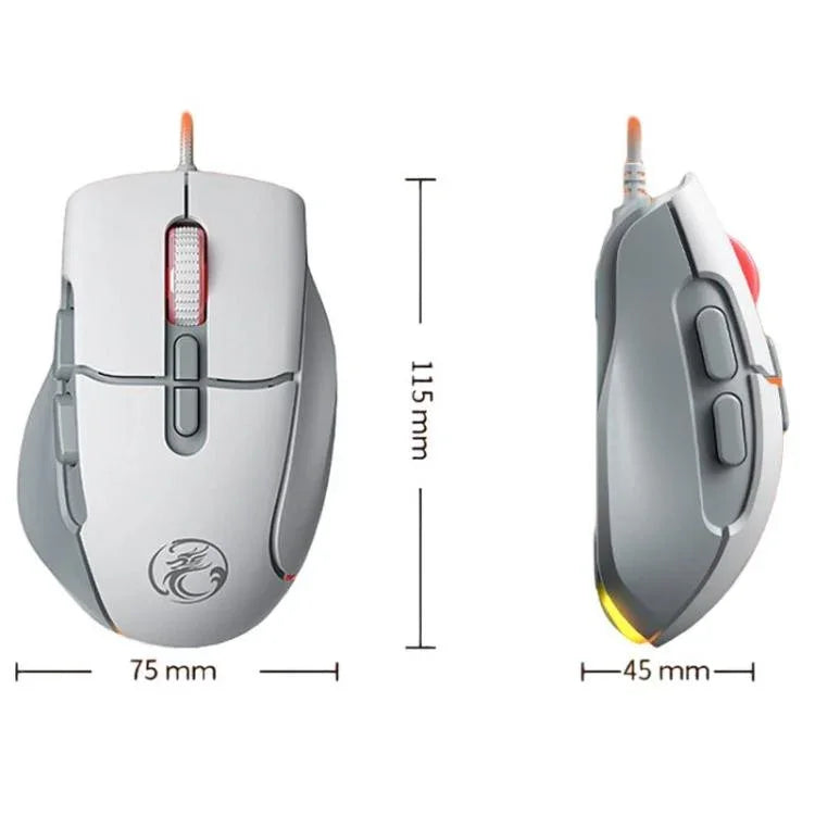 เมาส์เกมมิ่งมีสาย iMICE G800 7 ปุ่ม 7200DPI พร้อมไฟ LED และเสียงเงียบ