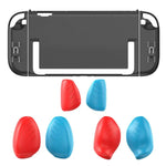 เคสป้องกันคริสตัลดีไซน์แยกสำหรับ Nintendo Switch 2 พร้อมด้ามจับตามหลักสรีรศาสตร์ 3 ขนาด สีใส+แดงน้ำเงิน, สีใส+เขียวน้ำเงิน, สีใส+ดำ, สีดำใส+แดงน้ำเงิน, สีดำใส+เขียวน้ำเงิน, สีดำใส+ดำ