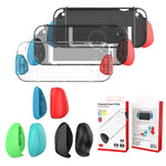 เคสป้องกันคริสตัลดีไซน์แยกสำหรับ Nintendo Switch 2 พร้อมด้ามจับตามหลักสรีรศาสตร์ 3 ขนาด สีใส+แดงน้ำเงิน, สีใส+เขียวน้ำเงิน, สีใส+ดำ, สีดำใส+แดงน้ำเงิน, สีดำใส+เขียวน้ำเงิน, สีดำใส+ดำ