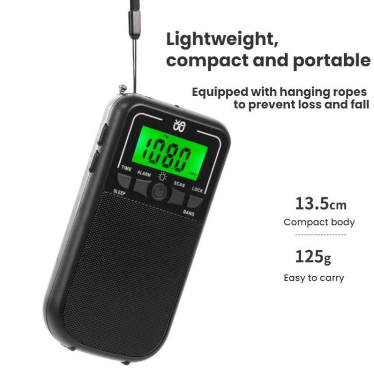 เครื่องเล่นวิทยุพกพาควบคุมด้วยนาฬิกา FM/AM/SW หลายย่านความถี่ ความไวสูง สำหรับ EU, สำหรับ US